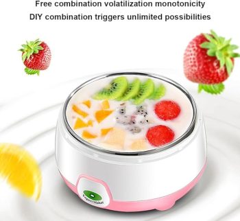 Electric Automatic Yogurt Maker Mini Portable Yogurt Making Machine Stainless Steel Container with Lid Kitchen Appliance Yogurt (Doi) Maker