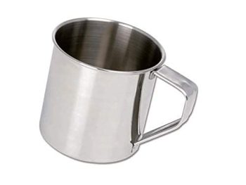 Non Magnet Stainless Steel 4 inches long Plain drinking Mug 600ml.