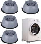 New Strong Anti Vibration Pads for Washing Machine,4 Pcs Reduce Noise Rubber Feet Pads for All Kinds of Furniture,Grey