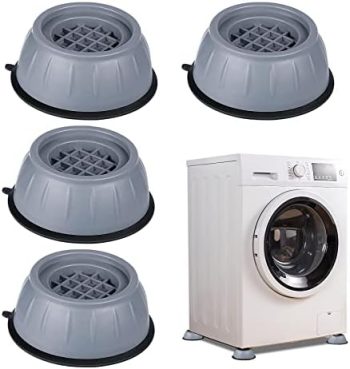 New Strong Anti Vibration Pads for Washing Machine,4 Pcs Reduce Noise Rubber Feet Pads for All Kinds of Furniture,Grey