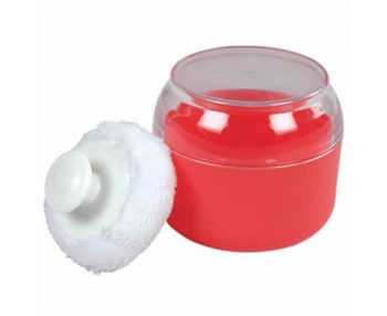 Beauty Powder Case Soft Feel Baby Powder Puff - BPA Free | Box Holder Container for New Born and Kids | Pink Color (Single Pack)