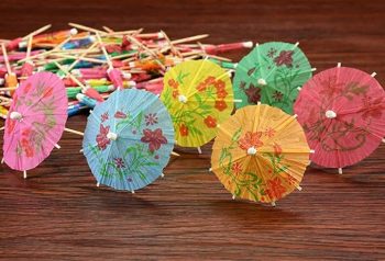 Paper umbrella for juice Decoration 20 pieces 50 Pieces Paper Umbrellas Drink Sticks Mini Umbrellas Picks for Hawaiian Party Drink Decorations for Fiesta,Tropical or Beach Parties