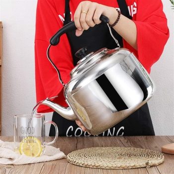 Lightweight Stainless Steel Tea Kettle Stainless Steel Tea Kettle Food Grade 1.5 liter l Large Capacity Kettle, Suitable for All Stoves in The Kitchen The New