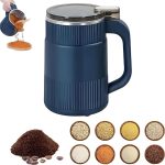 Electric Crushing Machine, Small Multifunctional Grinder, multi Blades Fine Powder Spice Mill, Stainless Steel 304, for Herbs, Coffee, Nuts, Grains
