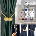 Magnetic Curtain Tie Covers for Curtains, Buckles Ropes Reverse Curtain Holder Buckle Buckle Magnetic Holder for Modern Home Office Curtains 1 Piece