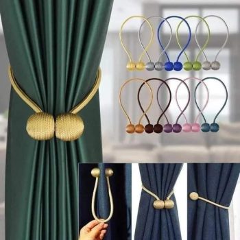 Magnetic Curtain Tie Covers for Curtains, Buckles Ropes Reverse Curtain Holder Buckle Buckle Magnetic Holder for Modern Home Office Curtains 1 Piece