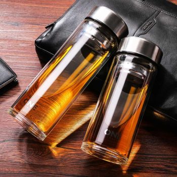 Double Glass Water Tumblers 360ml 1-2 Hours hot and cool
