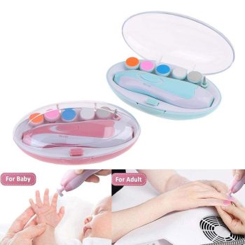 Baby Nail Trimmer Filer for New Born Electric with 6 Grinding Heads Safe for Kids Manicure Kit Nail Clippers Painless Safe Effective