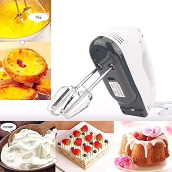 High Speed Electric Scarlett Egg/Cream Beater/Hand Mixer/CAKE Batter Roasting Appliances with 7 Speed Control Mixer - Kitchen Baking Tools (White)