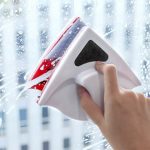 Fcare Outside Magnetic Window Cleaner, Double-Sided Window Brush Glass Wiper Cleaning Tools, Adjustable for high Rise Window Cleaning Windows Thickness 0.3"-1.2"