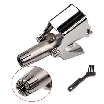 Manual Nose & Ear Hair Trimmer (No Batteries Required)- Portable Stainless Steel Nose Hair Remover for Men & Women/Professional Manual Washing Vibrissa Razor Nasal Shaver
