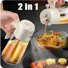 450 ml 2-in-1 Oil Sprayer for Cooking Air Fryer,2-in-1 Oil Sprayer & Dispenser Bottle – Air Fryer, BBQ, Salad, Roasting