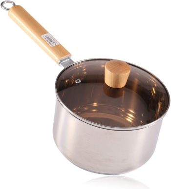 Stainless steel milk pan with handle 14 cm (1.5 Liter Capacity)