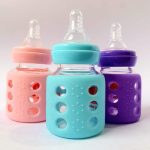 Glass Baby Feeding Bottle with safety cover - 60 ml